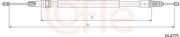 Трос ручника (тросик ручного тормоза) Cofle. Артикул 10.6775
