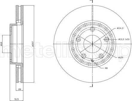 Тормозной диск Trusting передний для Mazda CX-5 I 2015-2017. Артикул DF1850