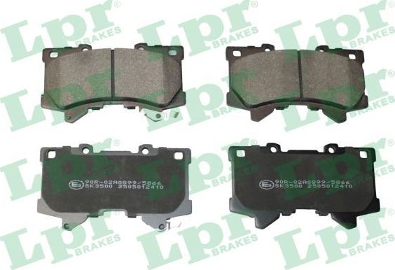 Тормозные колодки LPR для Lexus LX 600 2021-2026. Артикул 05P2410