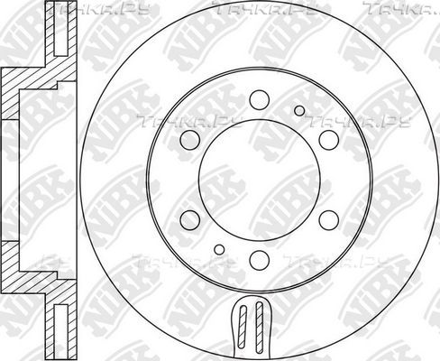 Тормозной диск NiBK передний для Toyota Fortuner I 2004-2015. Артикул RN1664