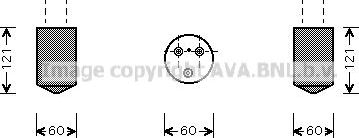 Осушитель кондиционера AVA (алюминий). Артикул DWD042