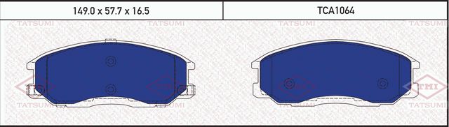 Колодки тормозные HYUNDAI STAREX/H1 00- перед. (Tatsumi). Артикул TCA1064