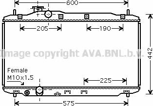 Радиатор охлаждения двигателя AVA для Honda Civic VIII 2005-2011. Артикул HD2189