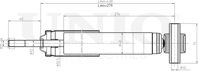 Амортизатор подвески (Unio). Артикул SAB-10691