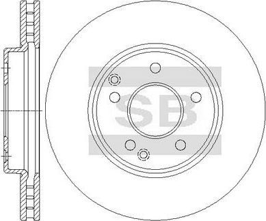 Тормозной диск Sangsin Hi-Q передний для Mercedes-Benz CLK-Класс II (C209, A209) 2002-2010. Артикул SD5501