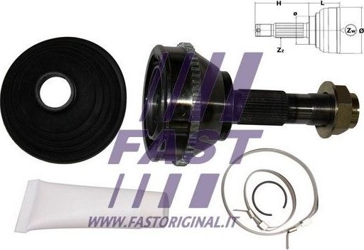 Шрус наружный (граната) Fast. Артикул FT25026K