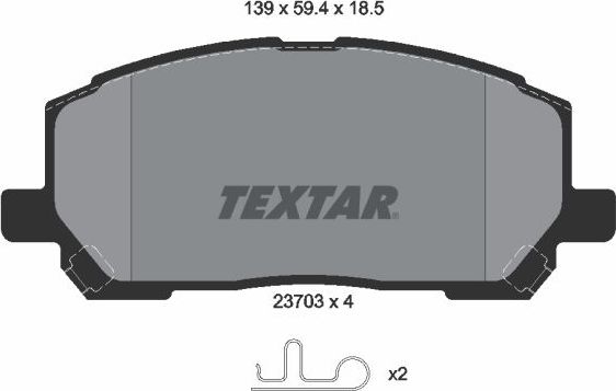 Тормозные колодки Textar передние для Lexus RX I 1998-2001. Артикул 2370301