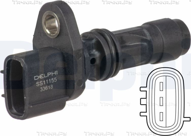 Датчик положения распредвала Delphi для Nissan Navara D22 2001-2007. Артикул SS11155