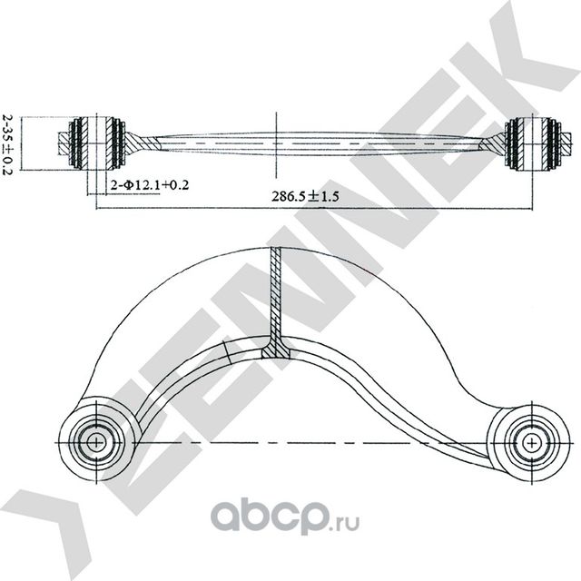 РЫЧАГ ЗАДНИЙ ВЕРХНИЙ ЛЕВЫЙ/ПРАВЫЙ FORD FOCUS 98>, MAZDA 3 03 (Zennek). Артикул DCA0071