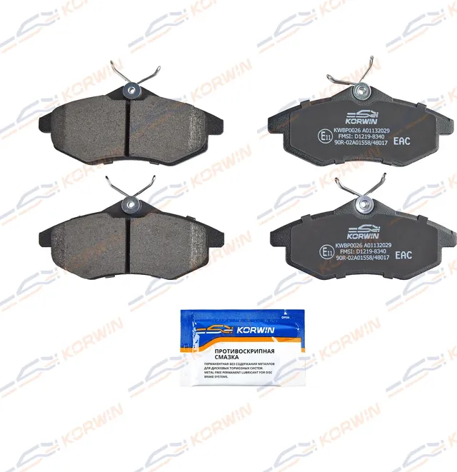 Колодки тормозные перед. Citroen C2 (JM) 03-12/C3 I (FC/FN) 02-10 (Korwin). Артикул KWBP0026