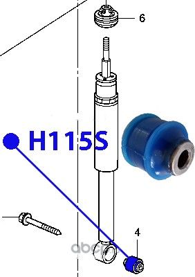 52622-SMG-E01 сайлентблоки полиуретановые (Фортуна). Артикул H115S