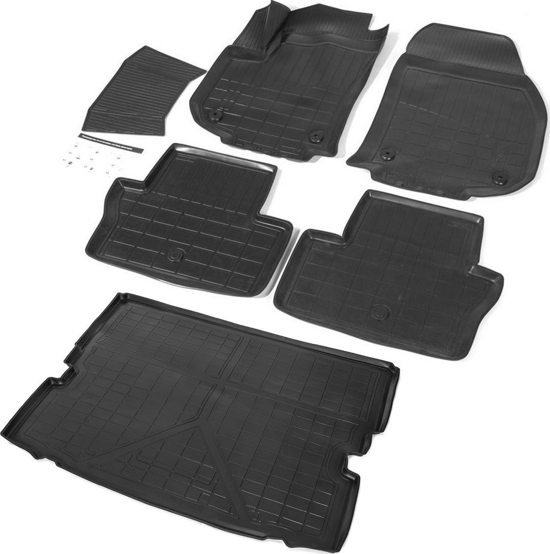 Комплект ковриков Rival для салона и багажника Opel Zafira B рестайлинг компактвэн (Family) 2008-2014. Артикул K14207004-1