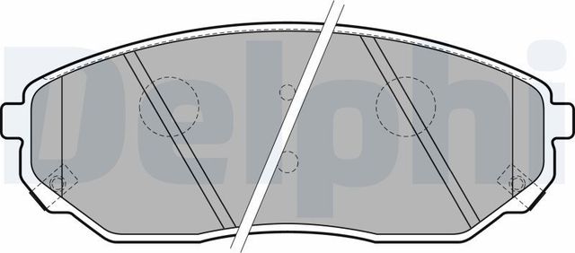 Тормозные колодки Delphi (Low-Metallic) передние для Kia Sorento I 2002-2011. Артикул LP1849