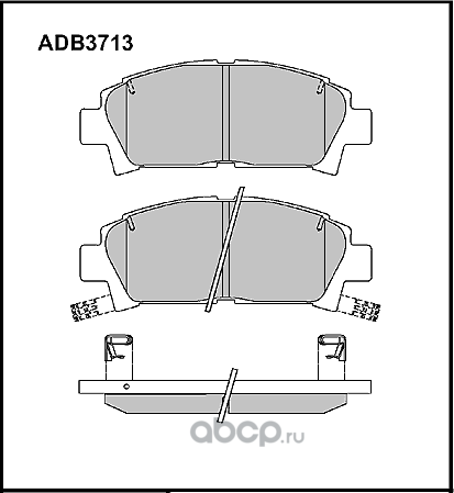 Колодки тормозные дисковые | перед | (Allied Nippon). Артикул ADB3713