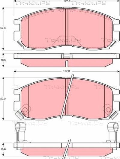 Тормозные колодки TRW передние для Mitsubishi Galant VII 1992-1996. Артикул GDB3133