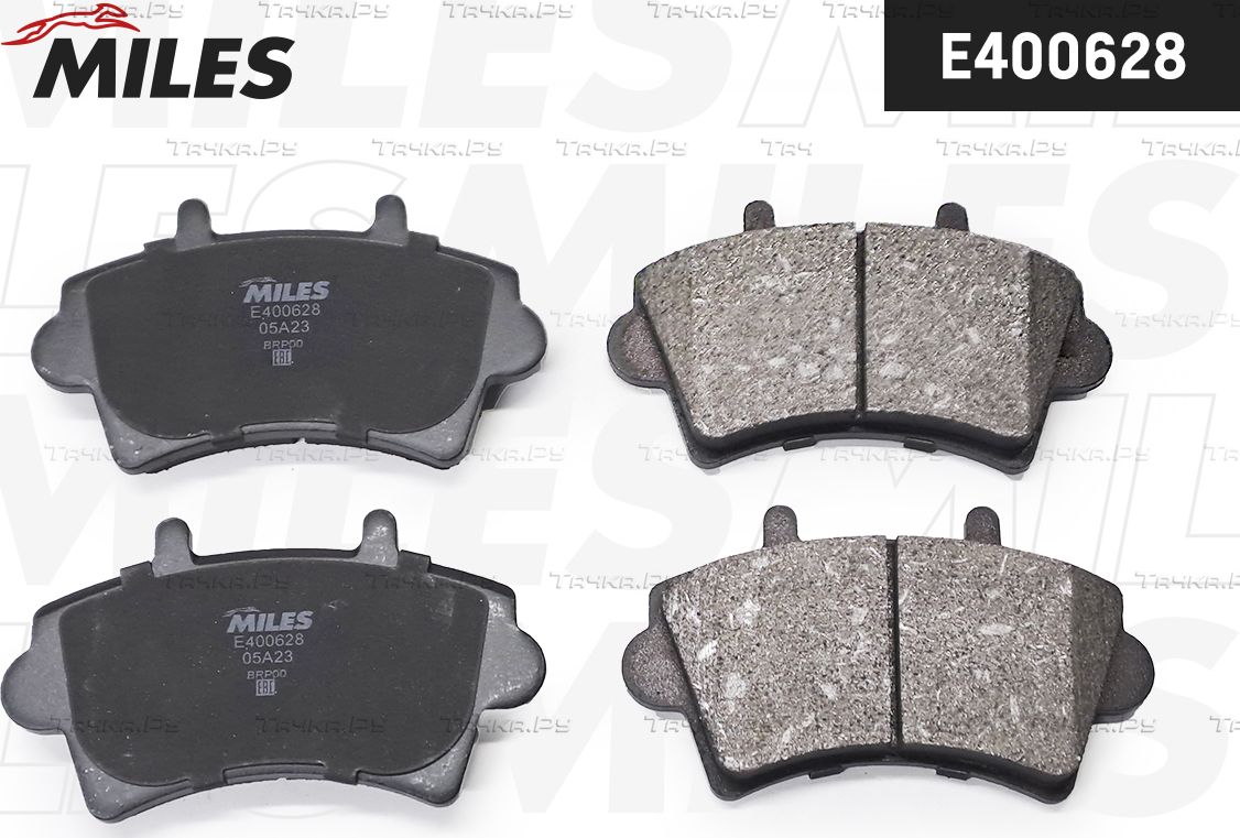 Тормозные колодки Miles (Low-Metallic) передние для Nissan Interstar 2002-2026. Артикул E400628