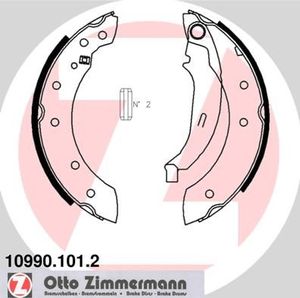Тормозные колодки Zimmermann задние для Citroen Saxo 1996-2003. Артикул 10990.101.2