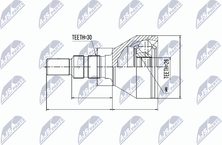 Шрус наружный (граната) NTY. Артикул NPZ-PL-028