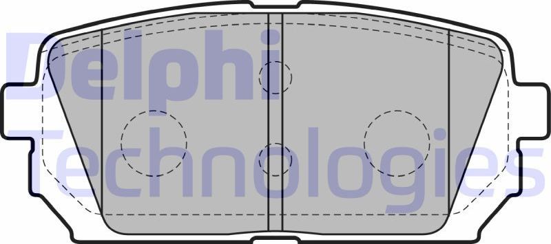 Тормозные колодки Delphi (Low-Metallic). Артикул LP2051