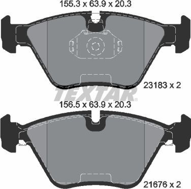 Тормозные колодки Textar Q+. Артикул 2318302