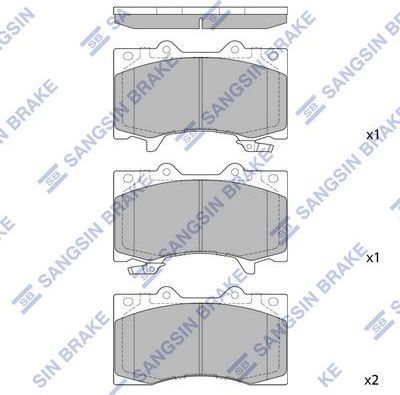 Тормозные колодки Sangsin Hi-Q. Артикул SP4090