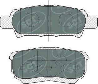 Тормозные колодки SCT-Germany задние для Peugeot 4007 2007-2013. Артикул SP 373 PR