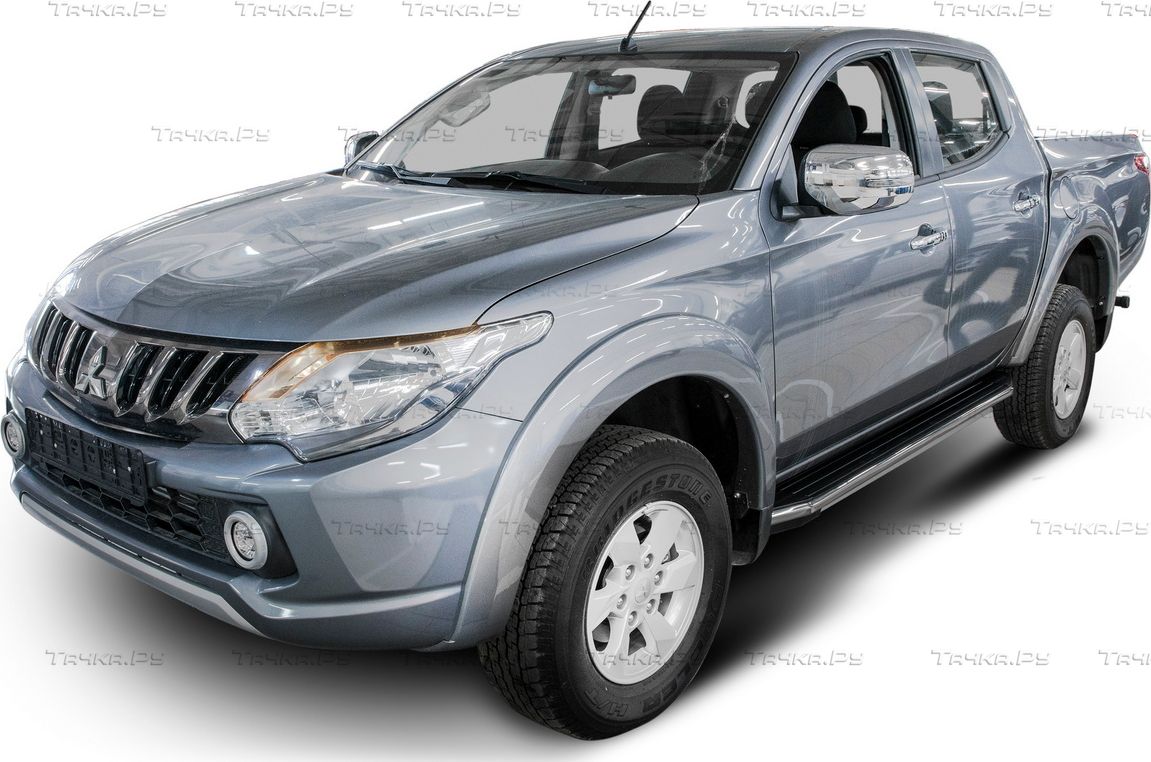 Пороги алюминиевые Rival Premium для Mitsubishi L200 V 2015-2019. Артикул A193ALP.4003.1