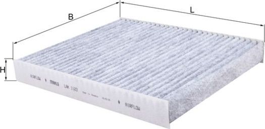 Салонный фильтр Mahle для Opel Astra K 2015-2026. Артикул LAK 1123