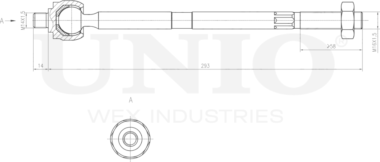 Тяга рулевая (Unio). Артикул SSP-30074