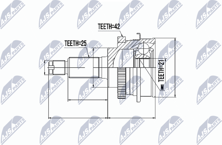 Шрус внутренний (граната) NTY. Артикул NPZ-SU-013