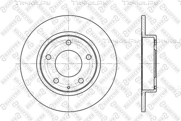 Тормозной диск Stellox задний для Mazda 626 IV (GE) 1991-1997. Артикул 6020-3228-SX