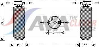 Осушитель кондиционера AVA (сталь) для Peugeot 309 I 1985-1993. Артикул PED303