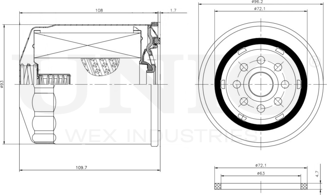 Фильтр масляный (Unio). Артикул FLT-20105
