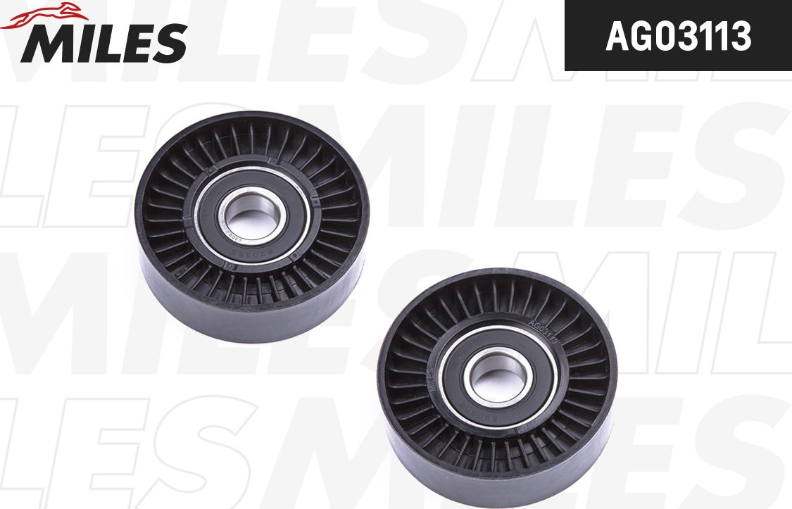 Натяжной ролик (натяжитель) приводного поликлинового ремня Miles. Артикул AG03113