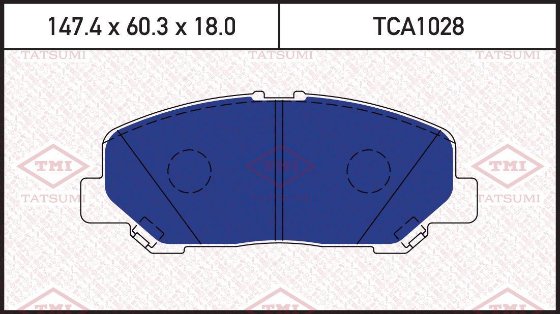 Колодки тормозные дисковые передние (Tatsumi). Артикул TCA1028