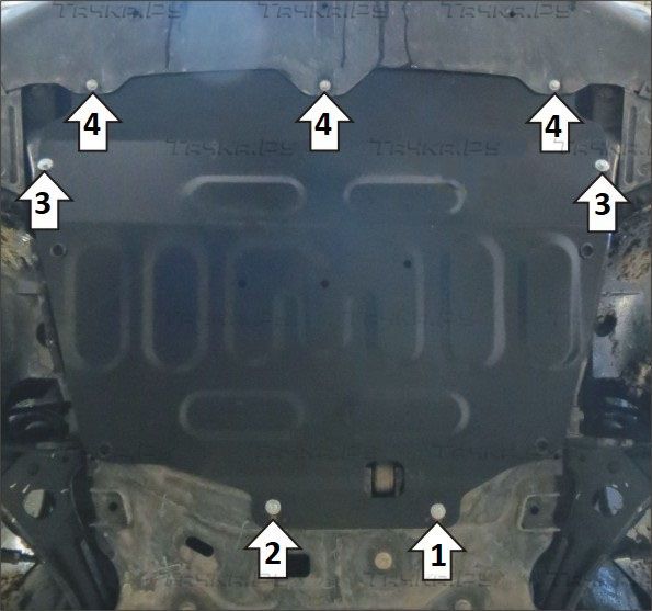 Защита Мотодор для картера и КПП Chery Tiggo 8 2019-2026. Артикул 59001