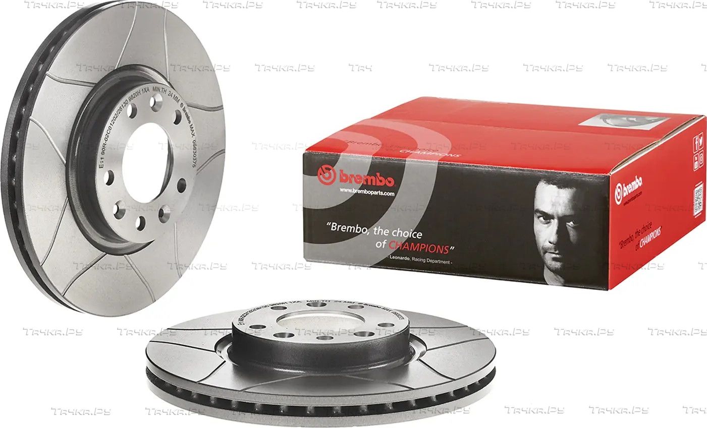 Тормозной диск Brembo XTRA LINE - Max передний для Peugeot 607 I 2000-2011. Артикул 09.8303.75