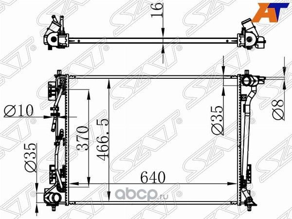 AT_Радиатор KIA SPORTAGEHYUNDAI TUCSON 16- 2.02.4 G (SAT). Артикул HY0018