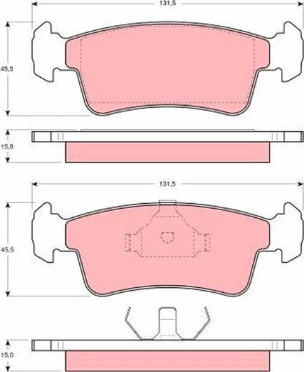 Тормозные колодки TRW. Артикул GDB867