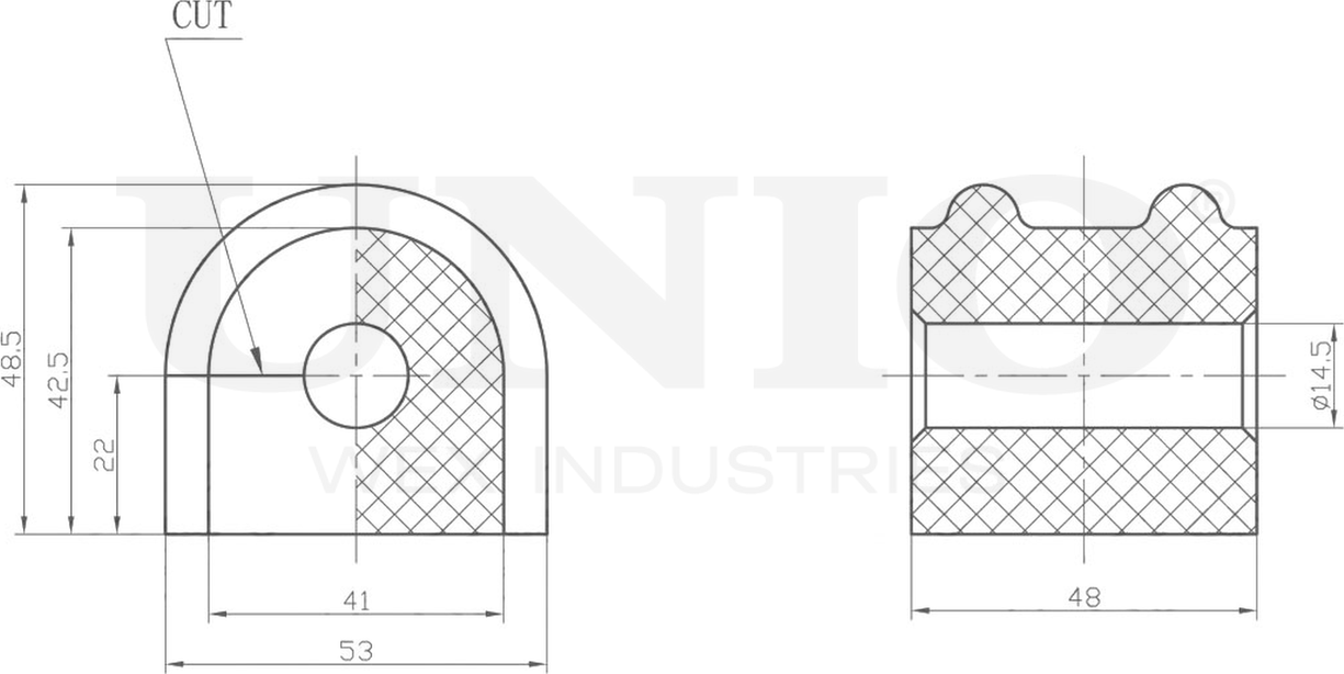 Втулка стабилизатора (Unio). Артикул RMP-10098