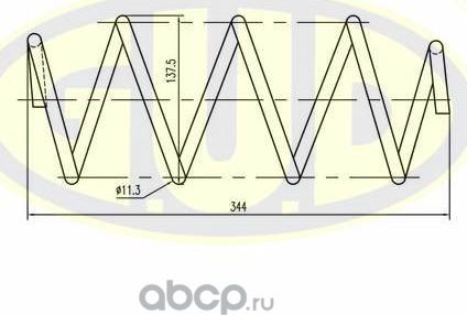 Пружина подвески G.U.D. передняя для Nissan Micra K12 2003-2010. Артикул GCS062041