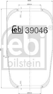Пневмоподушка (пневморессора) Febi Bilstein. Артикул 39046