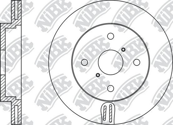Тормозной диск NiBK передний для Toyota Ractis I 2005-2010. Артикул RN1437