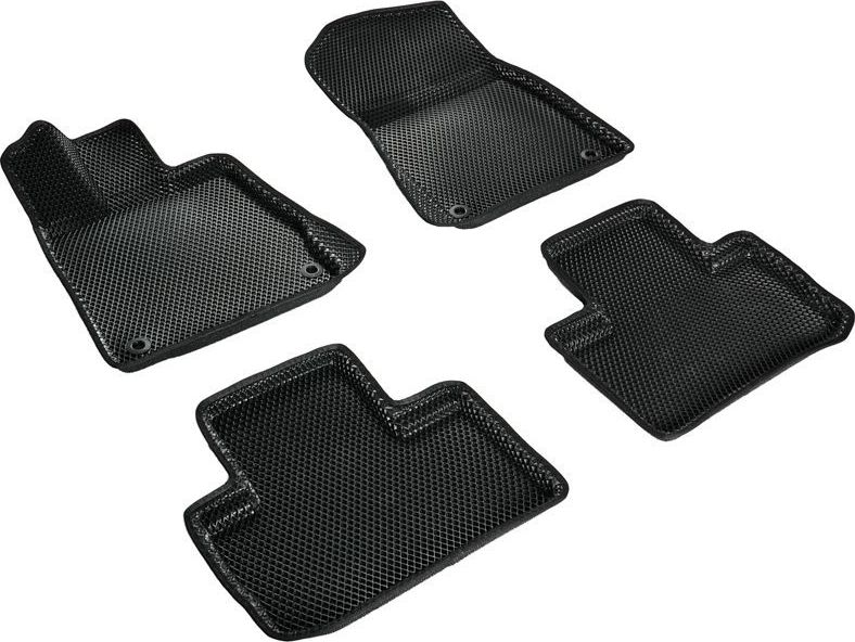 Коврики Seintex 3D EVA ромб для салона Lexus IS250 III 2013-2026 ЧЕРНЫЕ. Артикул 97829