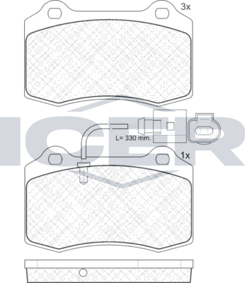 Тормозные колодки Icer для Ferrari 360 1999-2005. Артикул 181636