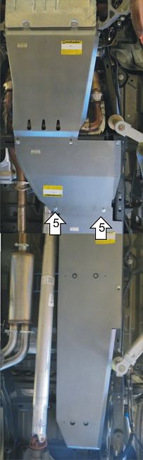 Защита алюминиевая Мотодор для бензобака, КПП и РК Ford F-150 Super Crew 2010-2017. Артикул 30707