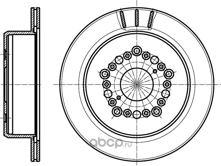 Диск тормозной вентилируемый (G-Brake). Артикул GR02605