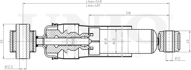 Амортизатор подвески (Unio). Артикул SAB-10483