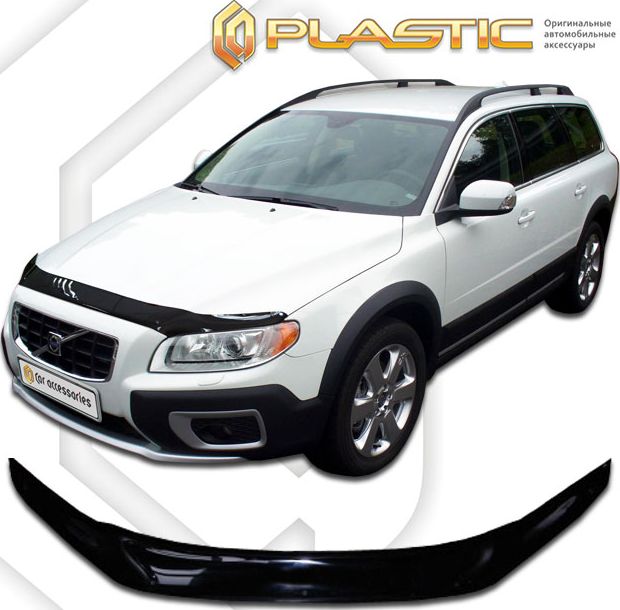 Дефлектор СА Пластик для капота (Classic черный) Volvo XC70 2009-2016. Артикул 2010010103200