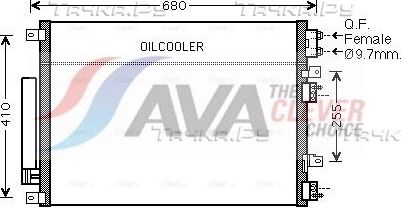 Радиатор кондиционера (конденсатор) AVA (алюминий) для Dodge Charger VI (LD) 2011-2026. Артикул CR5093D